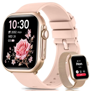 Watch for Women,Fitness Smartwatch,Fitness Watch Tracker with 2 Bands | 120+Sport Mode/30 Day+Battery Life/SpO2 Sleep Heart Rate Monitor/IP68/Compatiblefor iPhone&Android/Bluetooth Make/Answer Call Watch for Women,Fitness Smartwatch,Fitness Watch Tracker with 2 Bands | 120+Sport Mode/30 Day+Battery Life/SpO2 Sleep Heart Rate Monitor/IP68/Compatiblefor iPhone&Android/Bluetooth Make/Answer Call