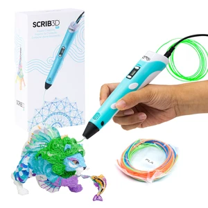 P1 3D Printing Pen with Display - Includes 3D Pen, 3 Starter Colors of PLA Filament, Stencil Book + Project Guide, and Power Adapter P1 3D Printing Pen with Display - Includes 3D Pen, 3 Starter Colors of PLA Filament, Stencil Book + Project Guide, and Power Adapter