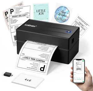 Bluetooth Thermal Shipping Label Printer, Wireless 4x6 Label Printer | For Home, Office, Warehouse, Factory, Online Sellers & Shipping, Compatible with iPhone, Android, Windows, Mac & Chromebook Bluetooth Thermal Shipping Label Printer, Wireless 4x6 Label Printer | For Home, Office, Warehouse, Factory, Online Sellers & Shipping, Compatible with iPhone, Android, Windows, Mac & Chromebook