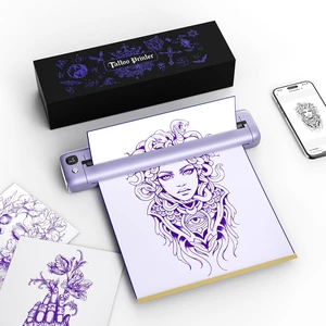 Tattoo Stencil Printer with 5pcs Transfer Paper, Purple | F81S Bluetooth Thermal Tattoo Machine Compatible with Phone/Tablet/PC/Laptop, Tattoo Printer for Tattoo Artist & Beginner Tattoo Stencil Printer with 5pcs Transfer Paper, Purple | F81S Bluetooth Thermal Tattoo Machine Compatible with Phone/Tablet/PC/Laptop, Tattoo Printer for Tattoo Artist & Beginner