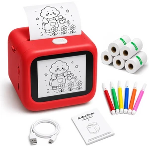 Sticker Maker for Kids, Portable Inkless Thermal Printer | Voicetoimage AI, 5 thermal rolls & 6 pencils, 7 art styles, screenfree play, DIY crafts, birthday gift for boys & girls Sticker Maker for Kids, Portable Inkless Thermal Printer | Voicetoimage AI, 5 thermal rolls & 6 pencils, 7 art styles, screenfree play, DIY crafts, birthday gift for boys & girls