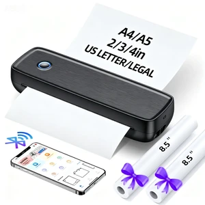 Portable Thermal Printer, Wireless & Bluetooth Mini Inkless Printer for Travel, Office, Home, Supports 8.5x11inch, Compatible with iPhone, Android, Laptop Portable Thermal Printer, Wireless & Bluetooth Mini Inkless Printer for Travel, Office, Home, Supports 8.5x11inch, Compatible with iPhone, Android, Laptop