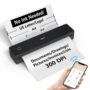 300DPI Portable Thermal Inkless Printer & 10sheets Black Matte | Supports Thermal Paper, Multi-User Bluetooth, Compatible with /Windows/Laptop for Home/School/Travel, Black & 10sheets 300DPI Portable Thermal Inkless Printer & 10sheets Black Matte | Supports Thermal Paper, Multi-User Bluetooth, Compatible with /Windows/Laptop for Home/School/Travel, Black & 10sheets