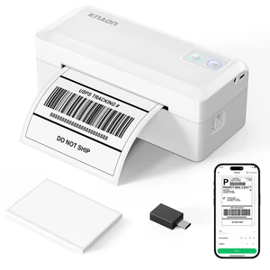 Shipping Thermal Label Printer, 4x6 Portable Label Printer, White | Bluetooth Label Printer, Portable for Home Office & Small Business, Works with iPhone, Android, PC, Perfect for Etsy, USPS Shipping Thermal Label Printer, 4x6 Portable Label Printer, White | Bluetooth Label Printer, Portable for Home Office & Small Business, Works with iPhone, Android, PC, Perfect for Etsy, USPS