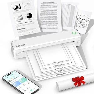 Portable Thermal Printer, Wireless Bluetooth Inkless Printer White | Supports Letter A4 A5 Paper, Mobile Printing for iPhone Android Laptop PC, Compact Printer for Travel Home Office Students Portable Thermal Printer, Wireless Bluetooth Inkless Printer White | Supports Letter A4 A5 Paper, Mobile Printing for iPhone Android Laptop PC, Compact Printer for Travel Home Office Students