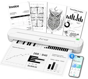 Portable Thermal Printer ST80A, Wireless Bluetooth Inkless Printer for Travel, Supports 8.5" x 11" US Letter and A4 Thermal Paper, Compatible with iPhone, Android, Mac, Windows for Home Office Portable Thermal Printer ST80A, Wireless Bluetooth Inkless Printer for Travel, Supports 8.5" x 11" US Letter and A4 Thermal Paper, Compatible with iPhone, Android, Mac, Windows for Home Office