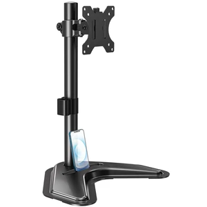 Single Monitor Stands, Freestanding VESA Monitor Desk Mount fits 13'' to 32'' Computer Screen with Height Adjustable, Swivel, Tilt, Rotation, 17.6 lbs Load, For Home Office, VESA 75x75/100x100 Single Monitor Stands, Freestanding VESA Monitor Desk Mount fits 13'' to 32'' Computer Screen with Height Adjustable, Swivel, Tilt, Rotation, 17.6 lbs Load, For Home Office, VESA 75x75/100x100