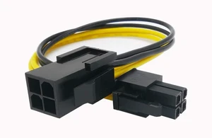 4 Pin P4 CPU Power Extension Cable for Desktop Computer (8 Inch,18AWG), Connect 12V PSU and CPU Power Connector, 4 Pin Male and Female 4 Pin P4 CPU Power Extension Cable for Desktop Computer (8 Inch,18AWG), Connect 12V PSU and CPU Power Connector, 4 Pin Male and Female