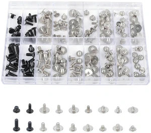 180Pcs Computer Screws Assortment Kit | Black CM and Nickel-Plated Phillips Machine Screws Set with Flat Round Head for PC Case, Motherboard, and Electronic Repairs 180Pcs Computer Screws Assortment Kit | Black CM and Nickel-Plated Phillips Machine Screws Set with Flat Round Head for PC Case, Motherboard, and Electronic Repairs