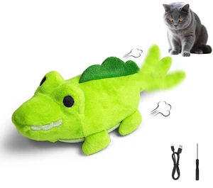Interactive Cat Toys for Indoor Cats Auto Moving Alligator with 360° Random Movement & Tail Wagging, Rechargeable Cat Exercise Toy with Catnip, Self-Play Fun for Bored Adult Cats-Green Interactive Cat Toys for Indoor Cats Auto Moving Alligator with 360° Random Movement & Tail Wagging, Rechargeable Cat Exercise Toy with Catnip, Self-Play Fun for Bored Adult Cats-Green