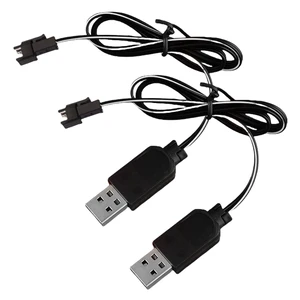 3.7V Battery Charger with SM-2P Plug USB Li-ion Battery Charger for RC Car Amphibious Stunt Car Trucks Boats for Bazooka Rocket Blower Bubble Gun Battery (2PCS Cable) 3.7V Battery Charger with SM-2P Plug USB Li-ion Battery Charger for RC Car Amphibious Stunt Car Trucks Boats for Bazooka Rocket Blower Bubble Gun Battery (2PCS Cable)
