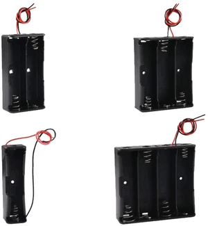 4pcs 18650 Battery Holder 1/2/3/4 Slots 18650 Battery Holder with Wire for DIY Parallel or Series Circuit PCB Projects 4pcs 18650 Battery Holder 1/2/3/4 Slots 18650 Battery Holder with Wire for DIY Parallel or Series Circuit PCB Projects
