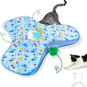 Interactive Cat Toys for Indoor Cats, Automatic Hide and Seek Motion-Activated Cat Toy with Moving Feather & Animal Chirps, USB Rechargeable Electric Cat Enrichment Toy for Bored Adult Cats & Kittens Interactive Cat Toys for Indoor Cats, Automatic Hide and Seek Motion-Activated Cat Toy with Moving Feather & Animal Chirps, USB Rechargeable Electric Cat Enrichment Toy for Bored Adult Cats & Kittens