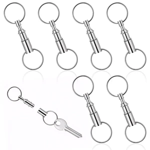 6Pcs Quick Release Keychain Set, Detachable Pull Apart Keychain(Silver) | 6Pcs quick release keychains,iron alloy,electroplated,fade/oxidize-proof.360° swivel,8cm,1in rings.Separate keys easily 6Pcs Quick Release Keychain Set, Detachable Pull Apart Keychain(Silver) | 6Pcs quick release keychains,iron alloy,electroplated,fade/oxidize-proof.360° swivel,8cm,1in rings.Separate keys easily