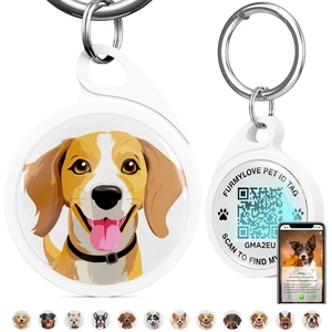 QR Code Dog Tag, Dog Tags Personalized Silent Pet ID Tag Customizable Free Pet Online Profile, Beagle QR Code Dog Tag, Dog Tags Personalized Silent Pet ID Tag Customizable Free Pet Online Profile, Beagle