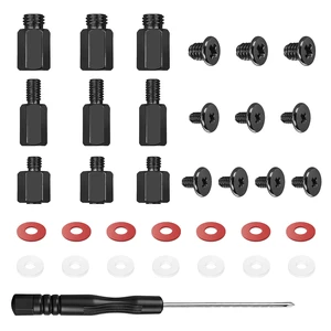 34 PCS M.2 SSD Screws, NVMe Standoffs for Motherboard Repair & DIY | Fits ASUS MSI Gigabyte Asrock, Insulating protective gaskets, screwdriver included, Rust resistant black-coated carbon steel 34 PCS M.2 SSD Screws, NVMe Standoffs for Motherboard Repair & DIY | Fits ASUS MSI Gigabyte Asrock, Insulating protective gaskets, screwdriver included, Rust resistant black-coated carbon steel