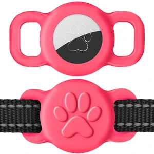 Cat Collar Holder for Cats and Small Puppy Dogs, Hot-Pink, 1 Pack | Compatible with Apple AirTag, Fit 3/8 and 5/8 Inch Wide Collar, Easy to Clean, Slide On and Off, Soft Elastic Silicone Cat Collar Holder for Cats and Small Puppy Dogs, Hot-Pink, 1 Pack | Compatible with Apple AirTag, Fit 3/8 and 5/8 Inch Wide Collar, Easy to Clean, Slide On and Off, Soft Elastic Silicone