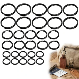 30pcs Titanium Key Rings, Split Rings, Small Keyrings, Jump Rings, Mix 10/12/16mm, Black 30pcs Titanium Key Rings, Split Rings, Small Keyrings, Jump Rings, Mix 10/12/16mm, Black