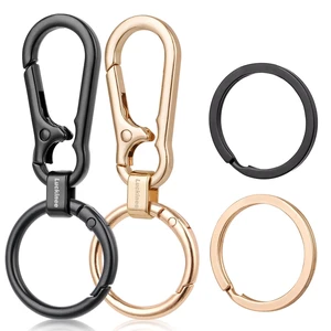 Metal Keychains Key Ring Key Chain Carabiner for Men and Women | 2Pack Keychains with 2Pcs Hooks, 2pcs Keychains and 2Pcs Spring O Rings, Great for Linking on Purse or Belt Loops Metal Keychains Key Ring Key Chain Carabiner for Men and Women | 2Pack Keychains with 2Pcs Hooks, 2pcs Keychains and 2Pcs Spring O Rings, Great for Linking on Purse or Belt Loops