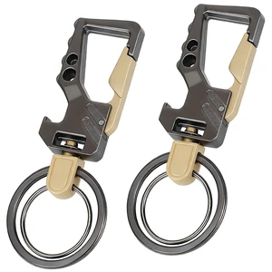 2 PCS Key Chain, Carabiner Clip Car Key Chains, Carabiner for Keys | Car Accessories Heavy Duty Tactical Key Chain with Bottle Opener and 2 Key Rings for Men and Women (Black) 2 PCS Key Chain, Carabiner Clip Car Key Chains, Carabiner for Keys | Car Accessories Heavy Duty Tactical Key Chain with Bottle Opener and 2 Key Rings for Men and Women (Black)