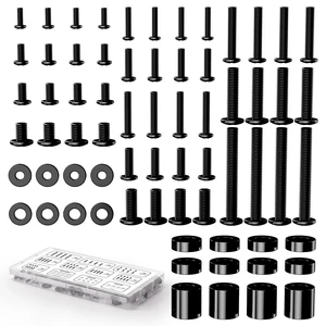 Universal TV Mounting Hardware Screw Kit, M4-M8 Screws for VESA Mounts | Black Screws, Complete set includes bolts, washers and spacers, Fits Most TVs/Monitors up to 80 inches,Organized Storage Case Universal TV Mounting Hardware Screw Kit, M4-M8 Screws for VESA Mounts | Black Screws, Complete set includes bolts, washers and spacers, Fits Most TVs/Monitors up to 80 inches,Organized Storage Case