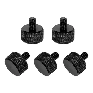 5 Pcs M4x6mm Flat Head Knurled Thumb Screws, Solid Aluminum Alloy Fully Threaded Thumbscrew Bolts Fasteners for PC Computer Cases Graphics Card, Black 5 Pcs M4x6mm Flat Head Knurled Thumb Screws, Solid Aluminum Alloy Fully Threaded Thumbscrew Bolts Fasteners for PC Computer Cases Graphics Card, Black