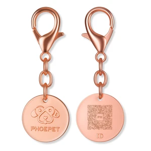 QR Code Pet ID Tag for Dog and Cat Collar Scan | for Instant Owner Alerts & Emergency Contact, Modifiable Online Pet Profile, No App Needed, Waterproof Zinc Alloy(Rose Gold) QR Code Pet ID Tag for Dog and Cat Collar Scan | for Instant Owner Alerts & Emergency Contact, Modifiable Online Pet Profile, No App Needed, Waterproof Zinc Alloy(Rose Gold)