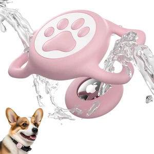 for AirTag Dog Collar Holder - IP68 Waterproof | Compatible with Apple Air Tags, Durable & Lightweight Silicone Air TagHolder for Pet Collars (Pink, 1 Pack) for AirTag Dog Collar Holder - IP68 Waterproof | Compatible with Apple Air Tags, Durable & Lightweight Silicone Air TagHolder for Pet Collars (Pink, 1 Pack)