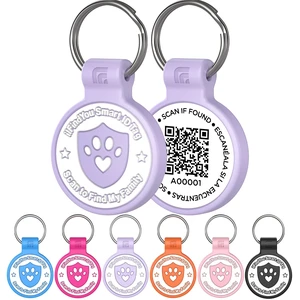 Dog Tags Personalized for Pets, Paw Print Design QR Code Dog Name Tags for Pet Collar, Online Profile Systerm,Editable Any Names and Phone Numbles,Purple,L Dog Tags Personalized for Pets, Paw Print Design QR Code Dog Name Tags for Pet Collar, Online Profile Systerm,Editable Any Names and Phone Numbles,Purple,L