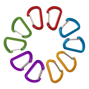 10PCS Keychain Clips Mini Carabiner - 1 5/8inch Small Aluminum Durable Quick Release Auto Locking D-Shape Spring Loaded Wire Gate Clip for Home, Rv, Camping, Fishing, Hiking, Traveling 10PCS Keychain Clips Mini Carabiner - 1 5/8inch Small Aluminum Durable Quick Release Auto Locking D-Shape Spring Loaded Wire Gate Clip for Home, Rv, Camping, Fishing, Hiking, Traveling