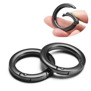 4pcs Flat Trigger Spring O Rings,Metal Keychain Ring Round Carabiner Clips for Keyrings Buckle, Bags,Purses(Gunmetal,1 inch) 4pcs Flat Trigger Spring O Rings,Metal Keychain Ring Round Carabiner Clips for Keyrings Buckle, Bags,Purses(Gunmetal,1 inch)