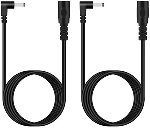 3.5x1.35mm DC Power Extension Cord, Male to Female, Right Angle, 2Pack, 6FT | 12V 5V 9V 12 Volt 3.5mm x 1.35mm Barrel Connector Plug Power Supply Adapter Extension Cable for Indoor Cam, Webcam, Camera 3.5x1.35mm DC Power Extension Cord, Male to Female, Right Angle, 2Pack, 6FT | 12V 5V 9V 12 Volt 3.5mm x 1.35mm Barrel Connector Plug Power Supply Adapter Extension Cable for Indoor Cam, Webcam, Camera
