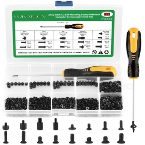 633Pcs M.2 NVMe SSD Screw Kit, Motherboard Standoffs Screws Set | Asus Gigabyte MSI MB Compatible IBM HP Dell Laptop Replacement Screws Set (M2 M2.5 M3) w/ Magnetic CRV Screwdriver PC Repair 633Pcs M.2 NVMe SSD Screw Kit, Motherboard Standoffs Screws Set | Asus Gigabyte MSI MB Compatible IBM HP Dell Laptop Replacement Screws Set (M2 M2.5 M3) w/ Magnetic CRV Screwdriver PC Repair
