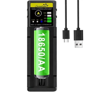 18650 Battery Charger AA AAA Fast Charger for 3.7V Lithium ion 18650 18500 14500 21700 17500 16340 26650 20700 and 1.2V LiFePO4 Ni-MH/Ni-Cd AA AAA C Batteries(no Batterie) 18650 Battery Charger AA AAA Fast Charger for 3.7V Lithium ion 18650 18500 14500 21700 17500 16340 26650 20700 and 1.2V LiFePO4 Ni-MH/Ni-Cd AA AAA C Batteries(no Batterie)