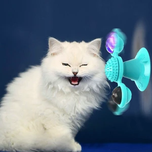 Interactive Windmill Cat Toys with Catnip : Cat Toys for Indoor Cats Funny Kitten Toys with LED Light Ball Suction CupCat Nip Toy for Cat chew Exercise (Blue) Interactive Windmill Cat Toys with Catnip : Cat Toys for Indoor Cats Funny Kitten Toys with LED Light Ball Suction CupCat Nip Toy for Cat chew Exercise (Blue)