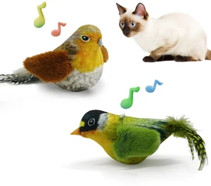 Cat Toys Chirping Tit 2 Pcs with Catnip SilverVine, Suitable for Cat Wand Toys, Simulation Bird Design, Interactive Toys for Indoor Kitty Kitten Exercise, Green and Ground Cat Toys Chirping Tit 2 Pcs with Catnip SilverVine, Suitable for Cat Wand Toys, Simulation Bird Design, Interactive Toys for Indoor Kitty Kitten Exercise, Green and Ground