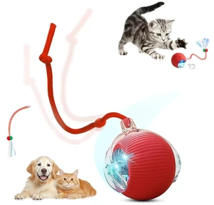 Interactive Cat Toy Ball for Indoor Cats, Motion Activated Cat Ball with 3 Speeds, 2 Replaceable Tails, Safe Material Kitten Toys, USB Charging, 360° Smart Rolling Ball for Bored Adult Cats and Dogs Interactive Cat Toy Ball for Indoor Cats, Motion Activated Cat Ball with 3 Speeds, 2 Replaceable Tails, Safe Material Kitten Toys, USB Charging, 360° Smart Rolling Ball for Bored Adult Cats and Dogs