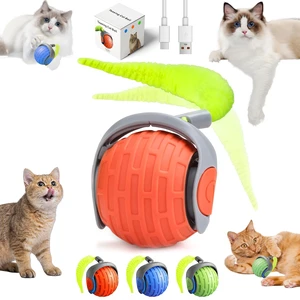 2025 New Interactive Cat Ball Toy for Indoor Cats Rotating Ball Toys,Automatic Moving for Bored Indoor Kitten,360°Automatic Rolling Balls Toy Electric Dogs Cat Balls(Orange) 2025 New Interactive Cat Ball Toy for Indoor Cats Rotating Ball Toys,Automatic Moving for Bored Indoor Kitten,360°Automatic Rolling Balls Toy Electric Dogs Cat Balls(Orange)