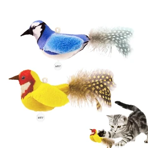 Interactive Chirping Cat Toys with Catnip and Feather,3.5'',2Pcs | Match with Teaser,Realistic Chirping,Lifelike Bird,Natural Catnip,Indoor Kitty Kitten Exercise,Teething and Kicking Interactive Chirping Cat Toys with Catnip and Feather,3.5'',2Pcs | Match with Teaser,Realistic Chirping,Lifelike Bird,Natural Catnip,Indoor Kitty Kitten Exercise,Teething and Kicking
