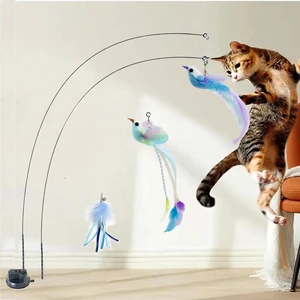 Cat Toys Interactive Hands-Free 6 Pack Cat Toys for Indoor | Cats Toy Wand Natural Bird Feather, Suction Cup Pet Indoor Dancing Playing Toys, Suction Cup Pet Dancing Playing Cat Toys Interactive Hands-Free 6 Pack Cat Toys for Indoor | Cats Toy Wand Natural Bird Feather, Suction Cup Pet Indoor Dancing Playing Toys, Suction Cup Pet Dancing Playing