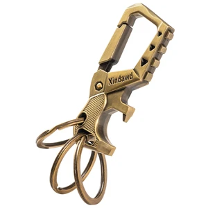 Heavy duty metal keychains, Carabiner Clip Keychain with Bottle Opener, 3 Key Rings for Car Keys, Family Present for Men and Women(Bronze-1pcs) Heavy duty metal keychains, Carabiner Clip Keychain with Bottle Opener, 3 Key Rings for Car Keys, Family Present for Men and Women(Bronze-1pcs)