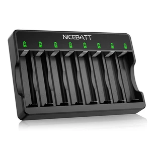 Smart 8 Bay AA AAA Battery Charger, Over-Discharge Damage Repair, USB Type-C Fast Charging for Ni-MH Ni-CD Rechargeable Batteries Smart 8 Bay AA AAA Battery Charger, Over-Discharge Damage Repair, USB Type-C Fast Charging for Ni-MH Ni-CD Rechargeable Batteries