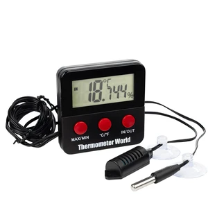 Digital Reptile Hygrometer with 2 External Remote Probes | Measure Humidity and Temperature - Ideal Vivarium Thermometer Also Suitable for a Snake or Lizard Tank Digital Reptile Hygrometer with 2 External Remote Probes | Measure Humidity and Temperature - Ideal Vivarium Thermometer Also Suitable for a Snake or Lizard Tank
