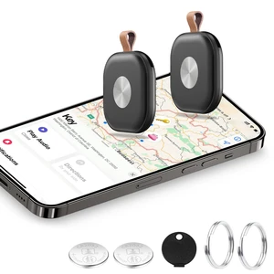 2-Pack Air Tracker Key Finder Works with Apple Find My App (iOS Only) | Track keys, luggage, bags & wallets worldwide. Replaceable battery, loud alert, left-behind notification, Black 2-Pack Air Tracker Key Finder Works with Apple Find My App (iOS Only) | Track keys, luggage, bags & wallets worldwide. Replaceable battery, loud alert, left-behind notification, Black