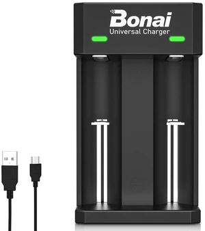 Battery Charger for 1.2V Ni-MH AA AAA C D Rechargeable Batteries, All Types of 3.7V Lithium Batteries - 2 Slots USB Charger Battery Charger for 1.2V Ni-MH AA AAA C D Rechargeable Batteries, All Types of 3.7V Lithium Batteries - 2 Slots USB Charger