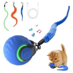 2026 Interactive Cat Toys with Bird Sounds & 3 Modes for Indoor Cats Play | Bird Sounds, 3 Speed Modes, 3 Tails, Rechargeable Automatic Rolling, Fast Charging Ball, For Indoor 2026 Interactive Cat Toys with Bird Sounds & 3 Modes for Indoor Cats Play | Bird Sounds, 3 Speed Modes, 3 Tails, Rechargeable Automatic Rolling, Fast Charging Ball, For Indoor
