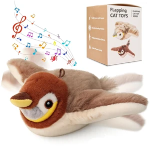 Upgraded Interactive Chirping Bird Cat Toys with Flapping Wings,No Flying Birds Cats Toy, Flying Simulation Electric Sparrow Shaking Hunting Pet Toy for Indoor-Larger Upgraded Interactive Chirping Bird Cat Toys with Flapping Wings,No Flying Birds Cats Toy, Flying Simulation Electric Sparrow Shaking Hunting Pet Toy for Indoor-Larger