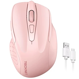 Wireless Mouse Rechargeable, 2.4G Computer Mice with USB-A Receiver | 2.4G Connection, 800mAh Battery, 3X Faster Charging, Silent Click, 6-Level 4800 DPI, Ergonomic Design for All-day Comfort Wireless Mouse Rechargeable, 2.4G Computer Mice with USB-A Receiver | 2.4G Connection, 800mAh Battery, 3X Faster Charging, Silent Click, 6-Level 4800 DPI, Ergonomic Design for All-day Comfort