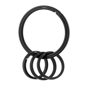 Multi-Use Titanium Key Ring - DIY EDC Keychain Rings, OLO02 | Split Keyring for Everyday Carry, Men & Women, Dog tag, 1L+3S, Black Multi-Use Titanium Key Ring - DIY EDC Keychain Rings, OLO02 | Split Keyring for Everyday Carry, Men & Women, Dog tag, 1L+3S, Black