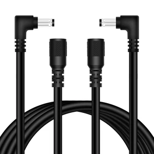 18AWG 2-Pack DC Power Extension Cable, 5.5mm x 2.1mm Right Angle Male to Female Barrel Plug Jack Power Supply Adapter 5.5x2.1mm Extension Cord for CCTV Surveillance Security Camera LED Strip, 10FT 18AWG 2-Pack DC Power Extension Cable, 5.5mm x 2.1mm Right Angle Male to Female Barrel Plug Jack Power Supply Adapter 5.5x2.1mm Extension Cord for CCTV Surveillance Security Camera LED Strip, 10FT